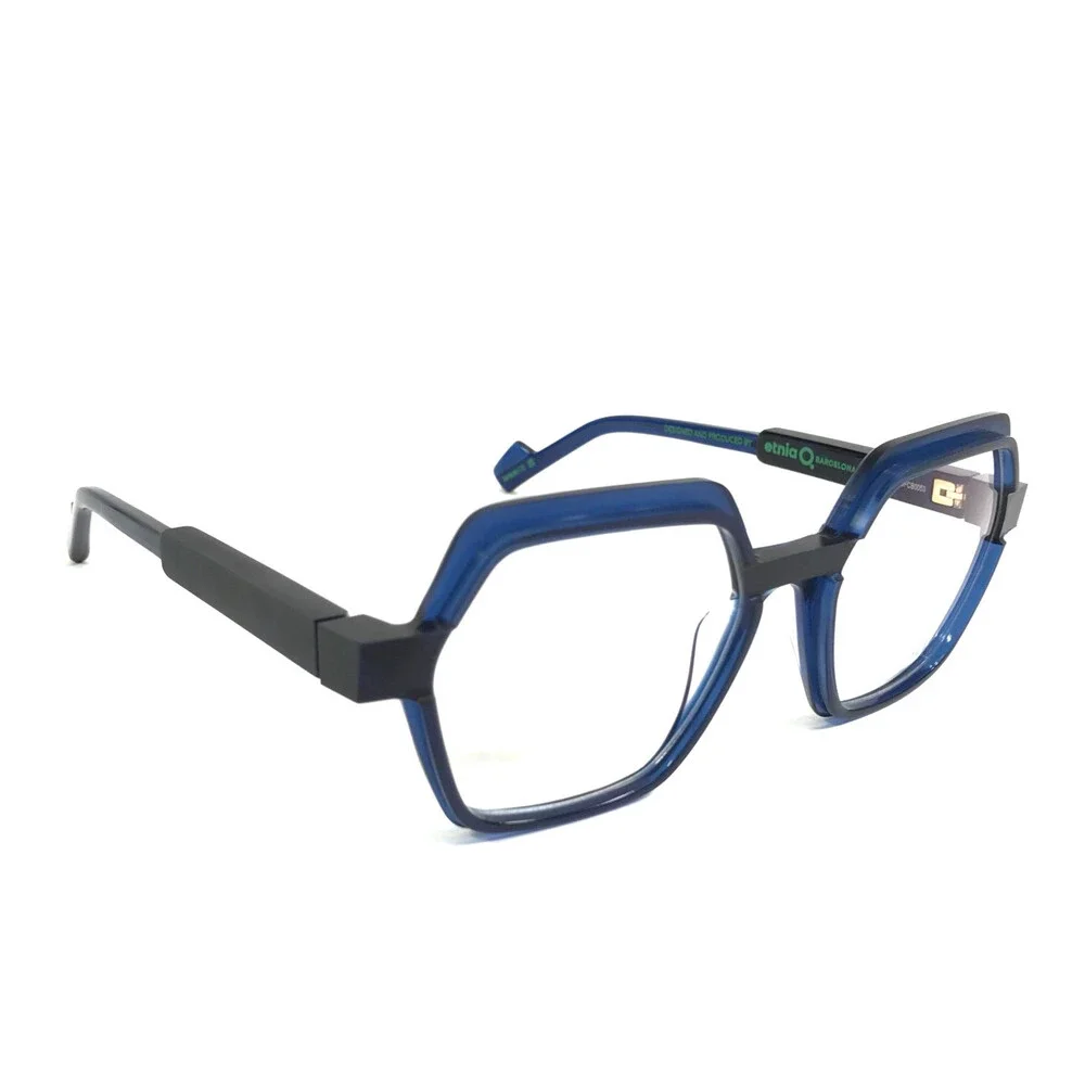 Etnia Barcelona Eyeglasses Frames CHROMA N38 DB Dark Blue Black 53-18-140